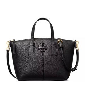 Tory Burch McGraw Mini Top Zip Leather Satchel/Crossbody